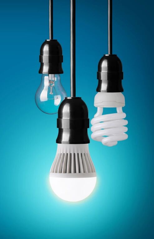 Modern energy saving light bulbs
